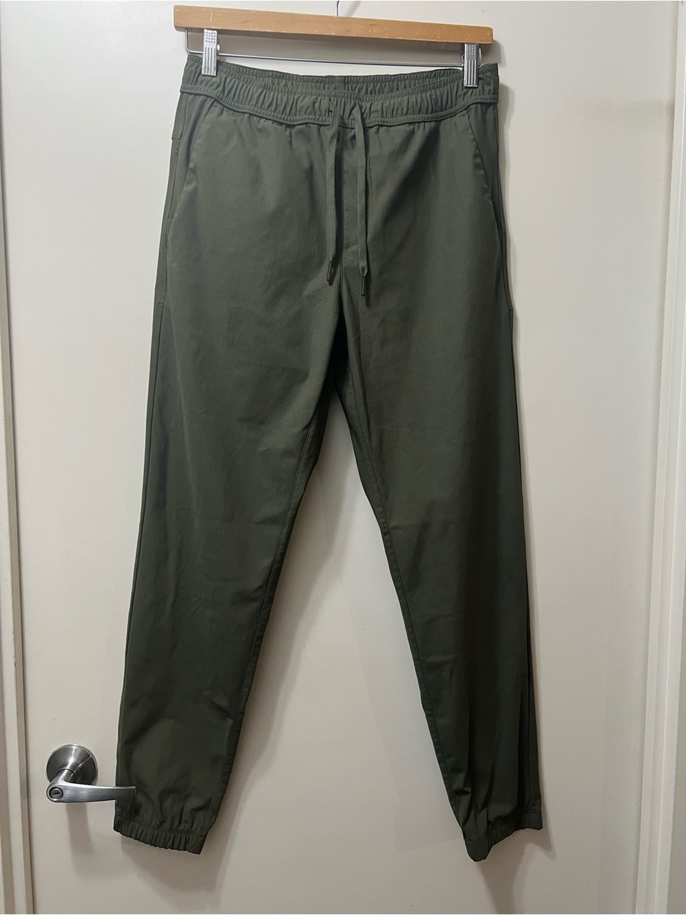 Roots Olive Green Men's Drawstring Chinos SMALL